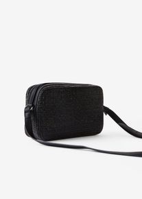 Umhängetasche in Strohoptik in schwarz, Grösse 14x23,5 cm, bonprix