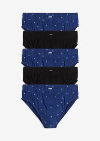 Slip (5er Pack) in blau, Grösse 10 (4XL), 95% Baumwolle, bonprix