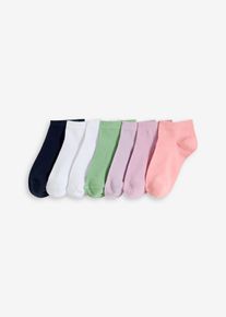 Kurzsocken mit Bio-Baumwolle (7er Pack) in weiss, Grösse 39-42, bonprix