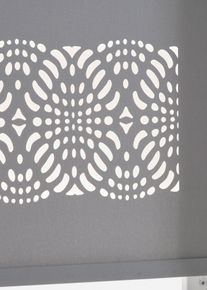 Sichtschutzrollo mit Zierkante in grau | 130x40 cm | bonprix
