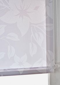 Sichtschutzrollo mit Blumendruck in grau, 150x120 cm, bonprix