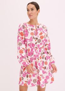 Minikleid aus Musselin in weiss, Grösse 44, 100% Baumwolle, bonprix