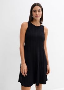 Strickkleid in A-Linie aus Viskose-Mix in schwarz, Grösse 36/38 (S), bonprix