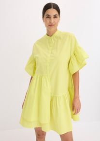 Tunika-Kleid aus reiner Bio-Baumwolle in gelb, Grösse 40, 100% Baumwolle, bonprix