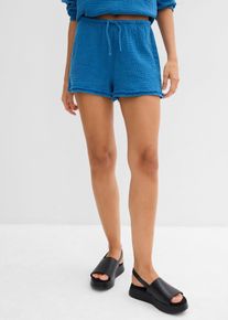 Shorts aus reiner Baumwolle in blau, Grösse 50, 100% Baumwolle, bonprix