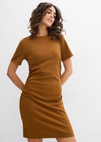 Shirtkleid mit Raffung in braun, Grösse 44/46 (L), bonprix