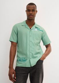 Kurzarmhemd aus reiner Baumwolle in gr&uuml;n, Gr&ouml;sse 39/40 (M), 100% Baumwolle, bonprix