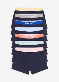 Boxershorts eng (7er Pack) in blau, Grösse 7 (XL), 95% Baumwolle, bonprix