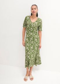 Jerseykleid aus fließender Viskose in grün, Grösse 40/42 (M), bonprix