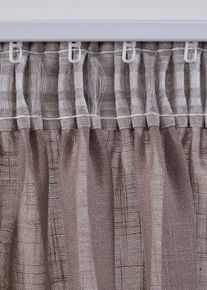 Vorhang Leinen-Optik normal und extra breit (1er Pack) in grau, 145x130 cm, bonprix