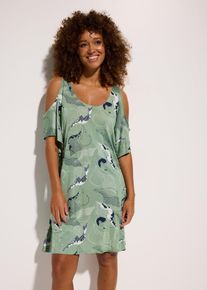 Strandkleid aus Viskose in grün, Grösse 56/58 (3XL), bonprix