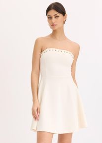 Minikleid mit Kettendetail in weiss, Grösse 36, bonprix
