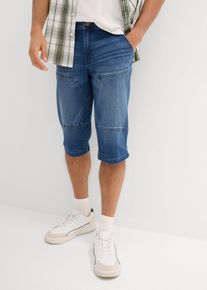 Long-Stretch-Jeans-Bermuda Regular Fit in blau, Grösse 44, 98% Baumwolle, bonprix