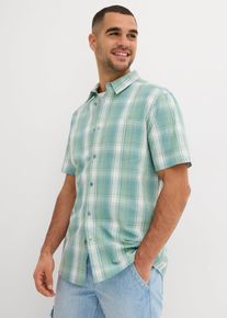 Kurzamhemd in blau, Grösse 47/48 (3XL), 100% Baumwolle, bonprix