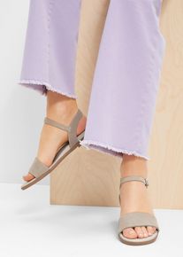 Sandale aus Leder in beige, Grösse 37, bonprix