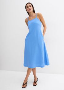 Bandeau Midikleid aus Viskose-Mix in blau, Grösse 50, bonprix