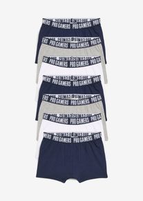 Boxershorts mit weicher Baumwolle (7er Pack) in weiss, Grösse 104/110, 95% Baumwolle, bonprix
