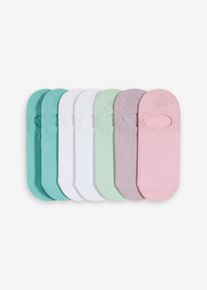 Füßlinge mit Bio-Baumwolle und Silikonstreifen (7er Pack) in weiss, Grösse 39-42, bonprix