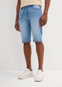 Leichte Long-Sweatjeans-Bermuda Regular Fit in blau, Grösse 34, aus über 80% Baumwolle, bonprix