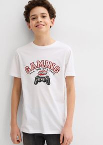 T-Shirt aus reiner Bio-Baumwolle (2er Pack) in blau, Grösse 128/134, 100% Baumwolle, bonprix