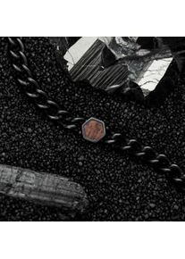 Holzkern Necklaces Men Antiksilber und Walnuss