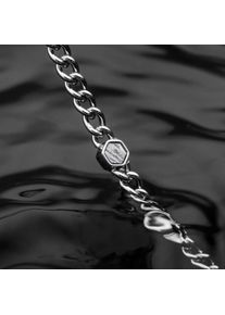 Holzkern Necklaces Men Silber und Meteorit
