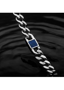 Holzkern Necklaces Men Silber und Marmor
