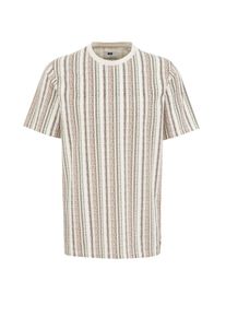 WE Fashion, Hommes T-Shirt, olive / vert pastel / rouge / blanc