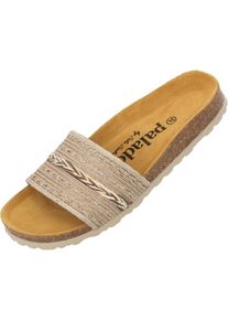 Palado by Sila Sahin Pantolette 'Solista' Damen, beige / braun / gold, Größe 38