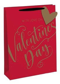 With Love Valentinstag Geschenktüte 26,5 x 33cm