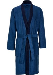 feel good Herren Bademantel aus Walkfrottier jeansblau
