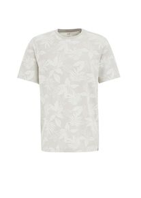 WE Fashion, Hommes T-Shirt, gris clair / blanc