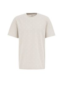 WE Fashion, Hommes T-Shirt, camel / écru