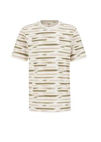 WE Fashion, Hommes T-Shirt, nude / ivoire / olive