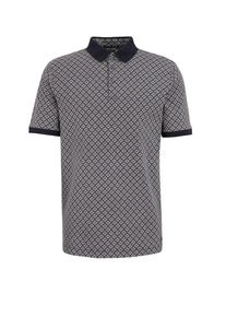 WE Fashion, Hommes T-Shirt, bleu marine / opal / brocart / blanc