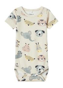 name it, Barboteuse / body 'NBNOSUMMER', beige / bleu fumé / jaune pastel / noir