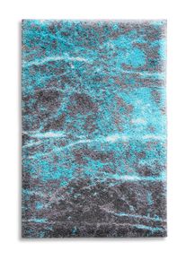 Grund Witt Badematte, grau-ozean, Gr&ouml;&szlig;e 50x50 cm - WC-Vorlage mit Ausschnitt, 100% Polyacryl