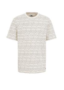 WE Fashion, Hommes T-Shirt, noir / blanc