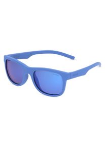 Polaroid PLD 8020/S | Lunettes de soleil unisexe| Carrée | Monture: Plastique polarisant bleu | Couleur du verre: gris