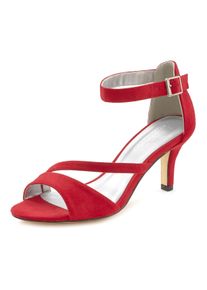Lascana Witt Damen Sandalette, rot, Größe 36, 100% Textil