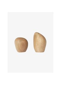 ferm LIVING Salz und Pfefferstreuer 2er Set Cairn eiche