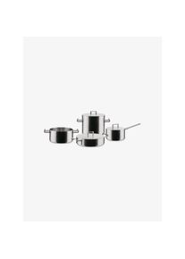 Alessi Pfannenset Convivio silberfarben