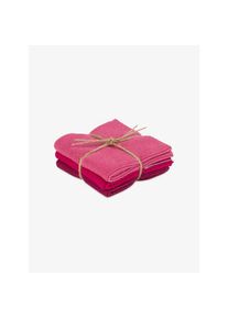 Solwang Lot de 3 lavettes bordeaux