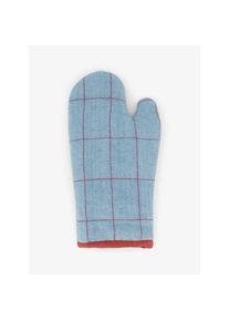 Globus Ofenhandschuh Checks hellblau karo