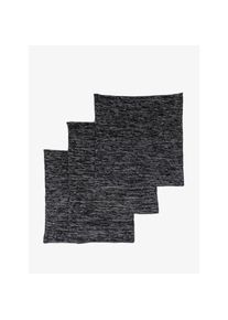 Solwang Lot de 3 lavettes noir/blanc