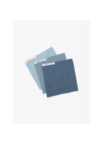 Solwang Lot de 3 lavettes bleu delave