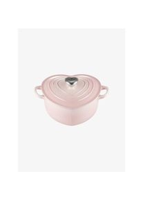 Le Creuset Bräter Herzform Signature Shellpink hellrosa