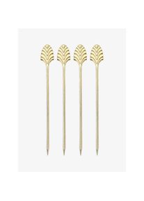 Viski 4tlg Set Cocktail Sticks Art Deco goldfarben