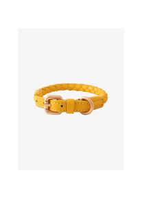 Duepuntootto Ferdinando Halsband Leder gelb