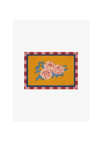Lisa Corti Tischset Leopard Stripes orange/klein gemustert